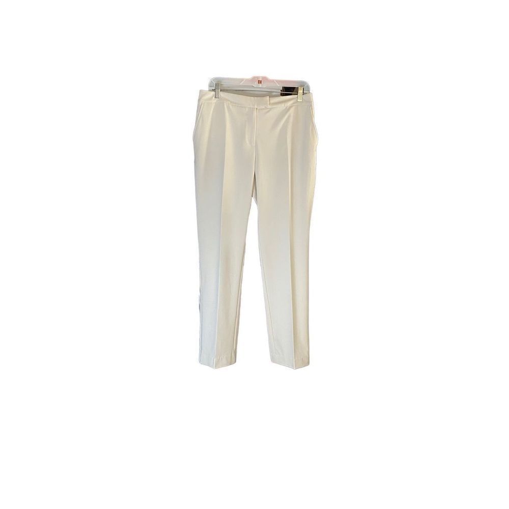 Jones New York, women’s Sydney, straight leg ivory trouser size 6